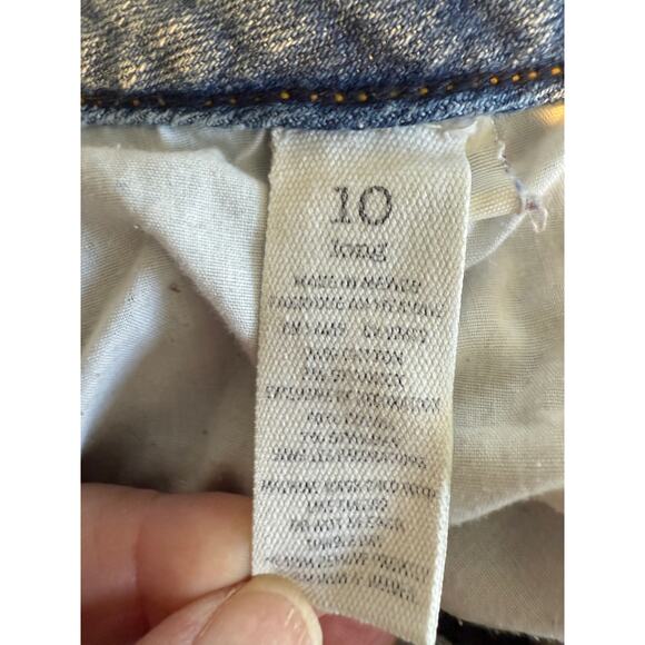 American Eagle Artist Distressed Denim Jeans Low Rise Size 10 Long Very Loved - Picture 8 of 10